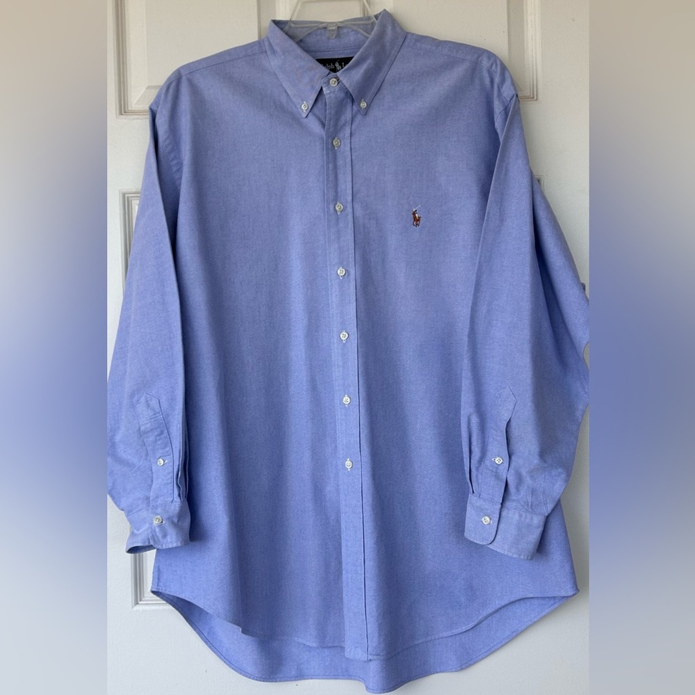 Ralph Lauren Men’s Oxford‎ Button Down Lt Blue 17.5-34